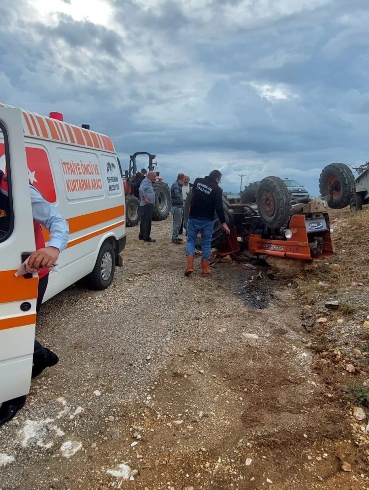 Kastamonu’da devrilen traktörün altında kalan sürücü yaralandı
