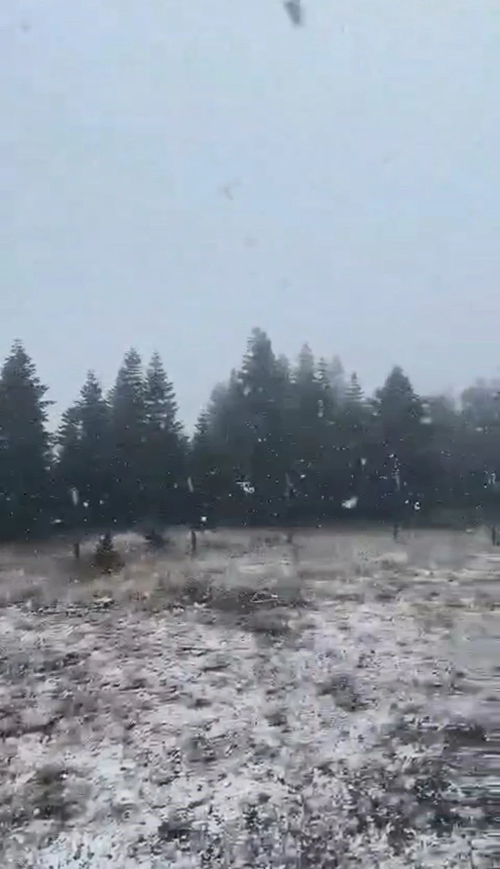 Kastamonu’nun yüksek kesimlerinde kar yağışı etkili oldu
