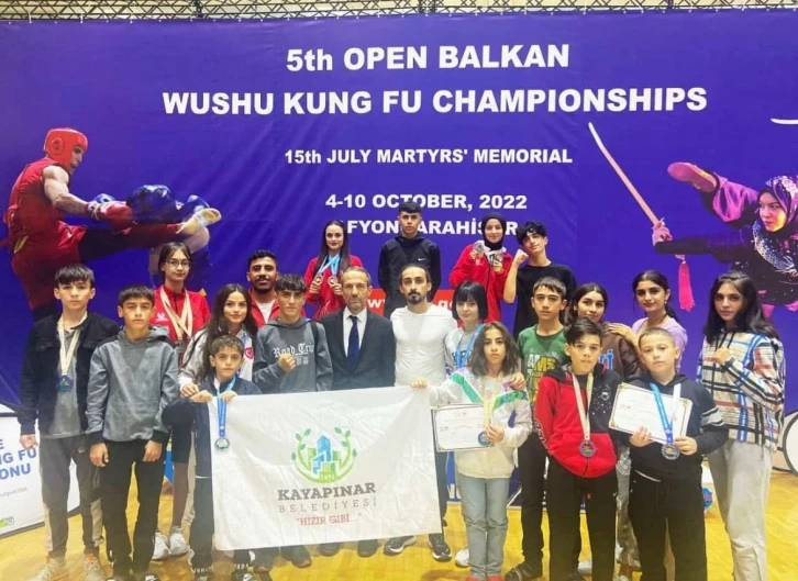 Kayapınarlı Wushu sporcularına 15 ödül birden
