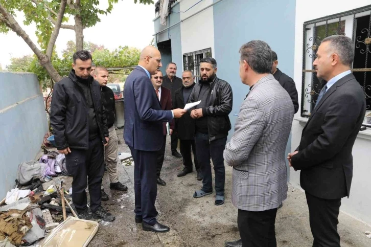 Kaymakam Aydın’dan evi yanan aileye destek sözü
