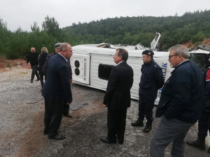 Kaymakam Gürdal, kaza yerinde incelemelerde bulundu
