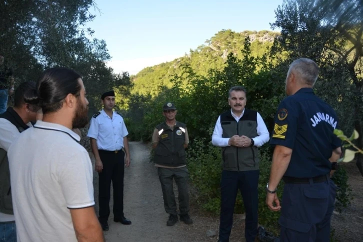 Kaymakam Odabaş, yanan alanlarda incelemelerde bulundu
