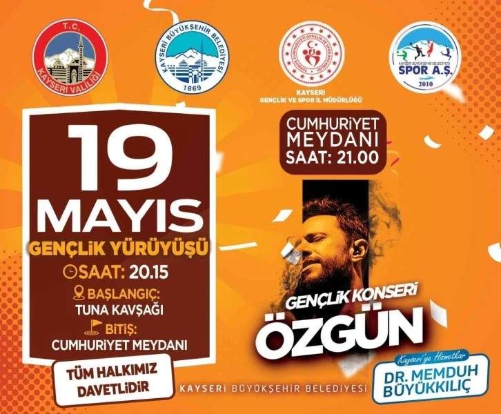 Kayseri Büyükşehir 19 Mayıs’a coşkuyla kutlayacak
