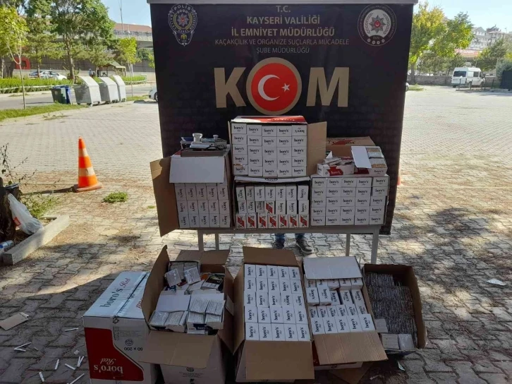 Kayseri’de 35 kilo kaçak tütün ele geçirildi
