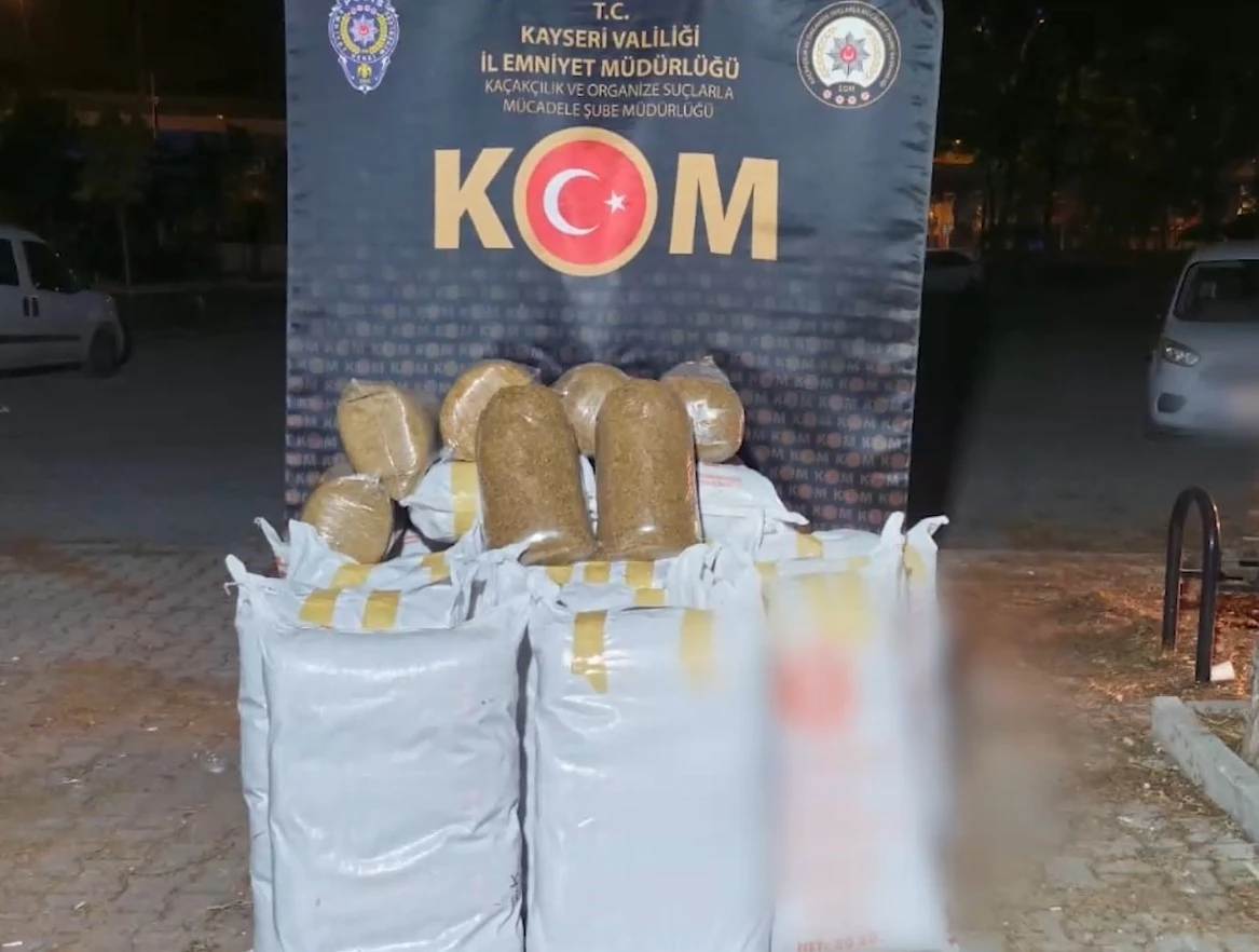 Kayseri’de 655 kilo kaçak tütün ele geçrildi
