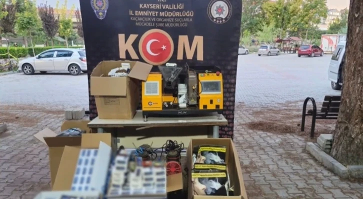 Kayseri’de kaçakçılık operasyonu: 26 bin dal makaron ele geçirildi
