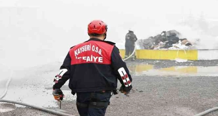 Kayseri OSB İtfaiyesi ve Gaziantep OSB İtfaiyesi ortak tatbikat yaptı