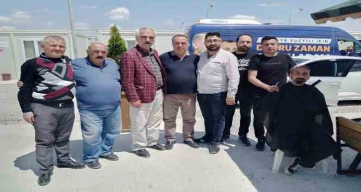 Kayserili berberlerden afet bölgesinde anlamlı hizmet