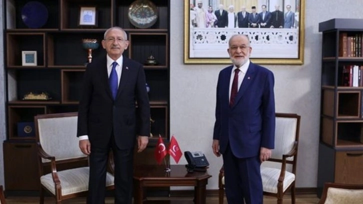 Kılıçdaroğlu, Saadet Partisi Genel Başkanı Karamollaoğlu'nu ziyaret etti