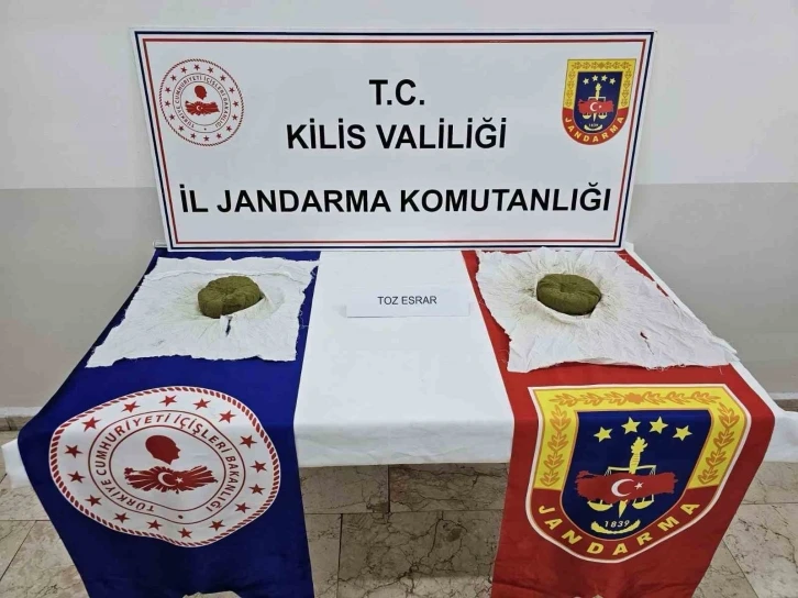 Kilis’te 1 kilo 100 gram esrar ele geçirildi
