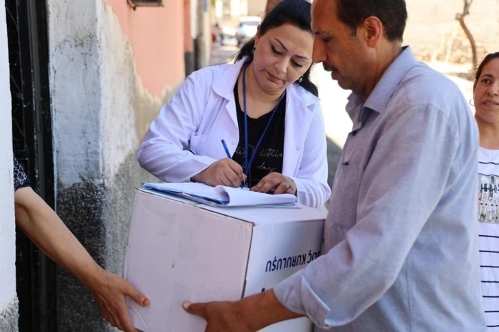 Kilis’te bin aileye hijyen kolisi dağıtıldı
