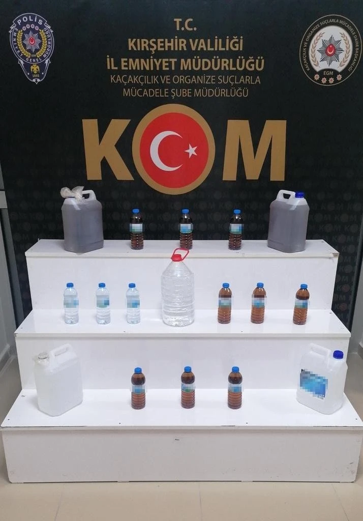 Kırşehir’de sahte alkol operasyonu: 3 gözaltı
