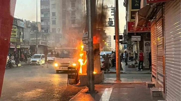 Kızıltepe’de elektrik panosu alevlere teslim oldu
