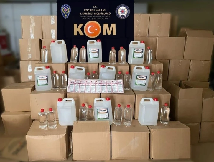 Kocaeli’de 4 ton 225 litre etil alkol ele geçirildi
