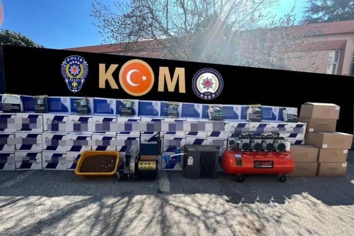 Kocaeli'de milyonlarca makaron ele geçirildi