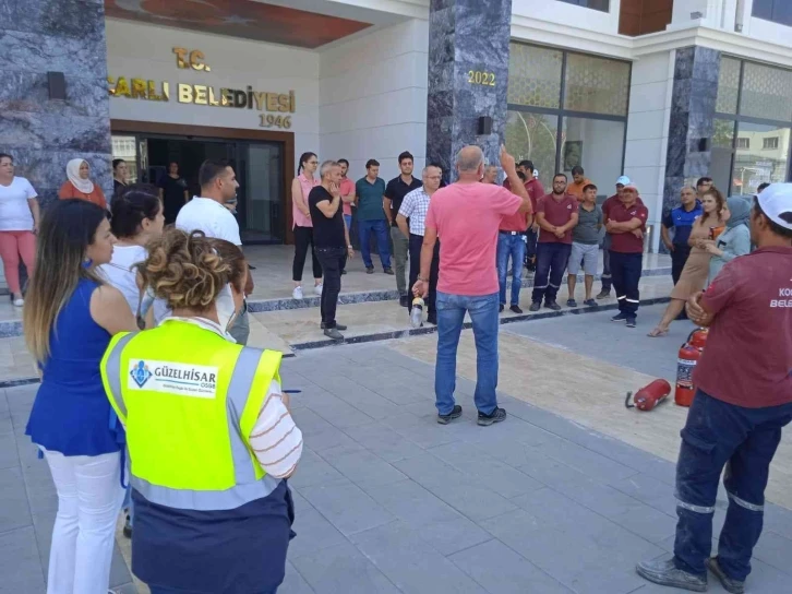 Koçarlı Belediyesi’nde yangın tatbikatı gerçekleştirildi
