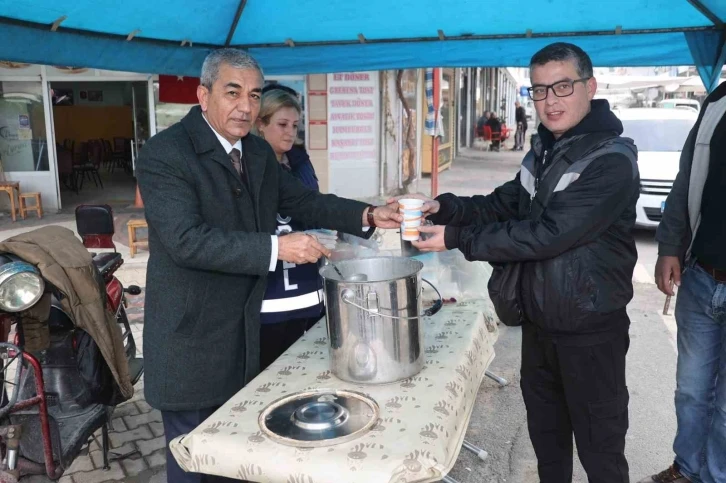 Koçarlı soğuk güne sıcak başladı
