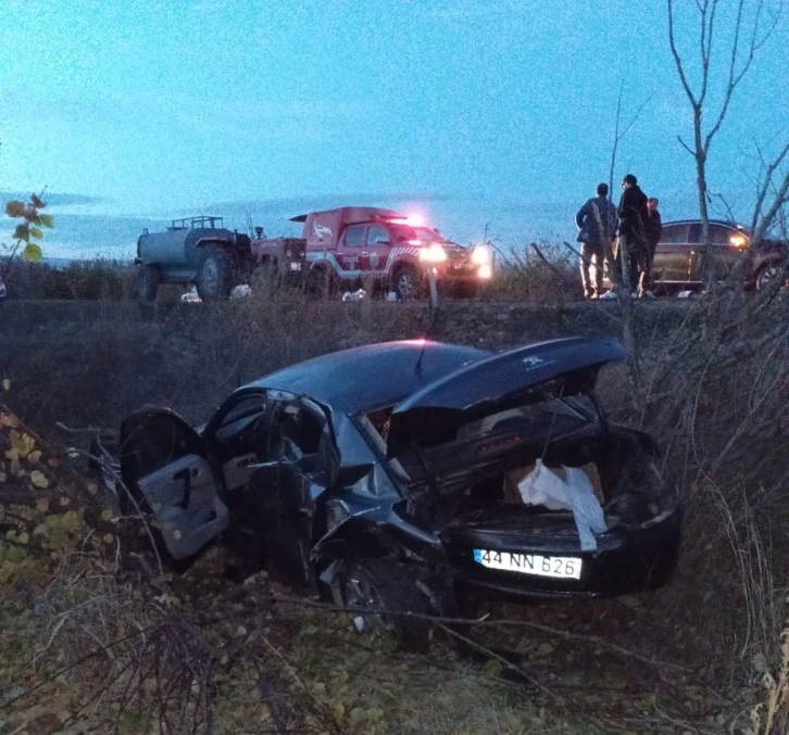 Kontrolden çıkan araç şarampole devrildi: 1 yaralı
