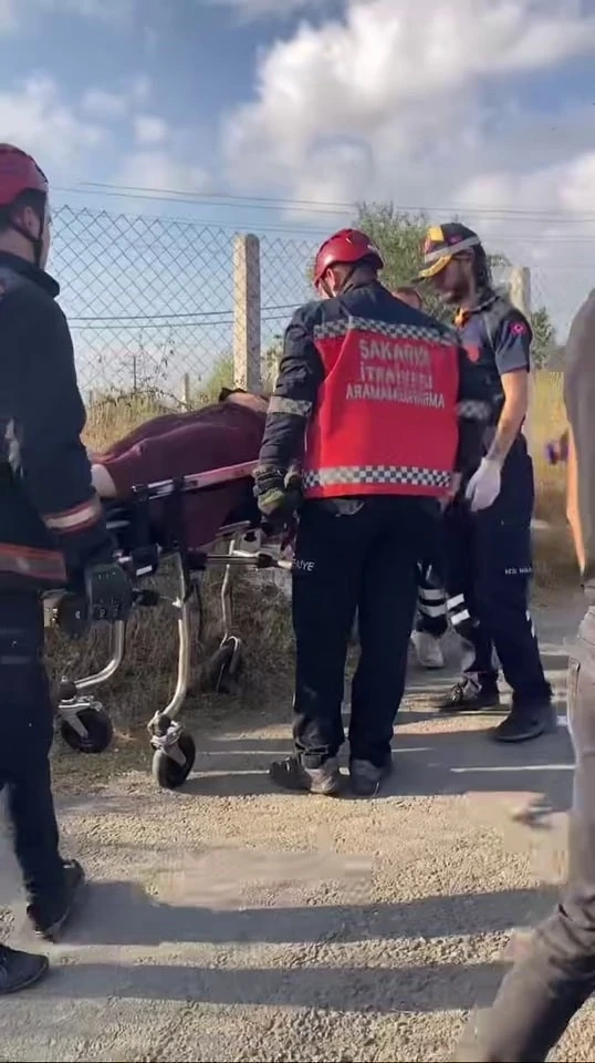 Kontrolden çıkan otomobil, boş araziye devrildi: 1 yaralı
