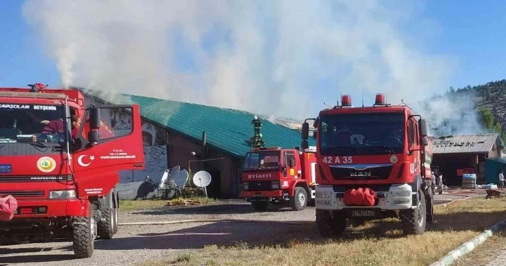 Konya’da dinlenme tesisinde korkutan yangın
