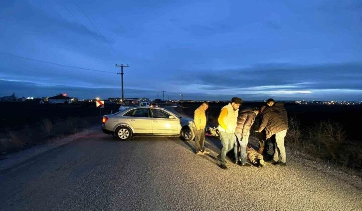 Konya’da otomobil ile motosiklet çarpıştı: 1 yaralı
