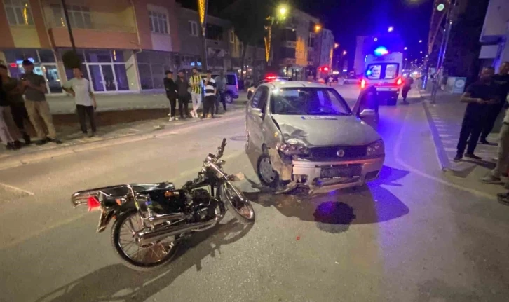 Konya’da otomobil ile motosiklet çarpıştı: 2 yaralı
