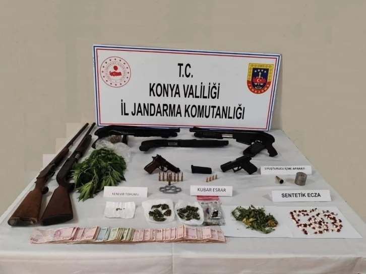 Konya’da uyuşturucu madde imal ve ticareti yapanlara operasyon: 2 gözaltı
