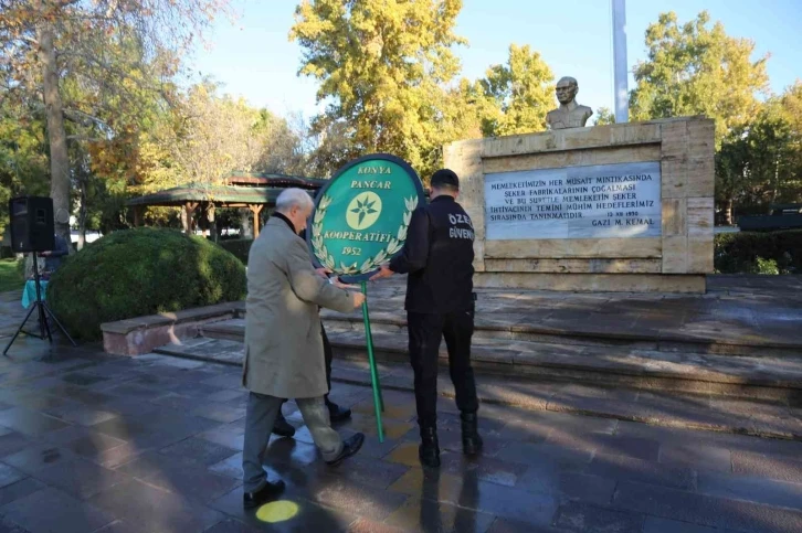 Konya şeker çalışanları Atatürk’ü andı
