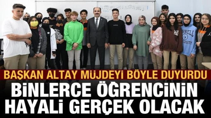 Konya'dan örnek proje: 60 bin lise öğrencisin hayali gerçek olacak