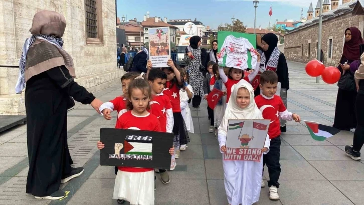 Konyalı çocuklardan Filistin’e destek
