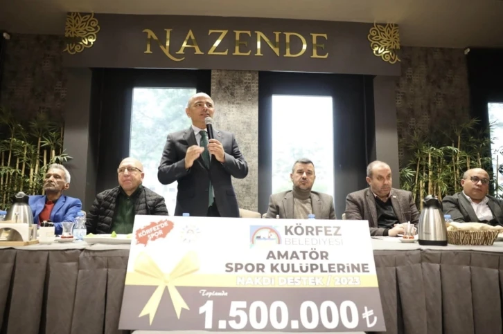 Körfez’de amatör spor kulüplerine 1,5 milyon TL’lik destek
