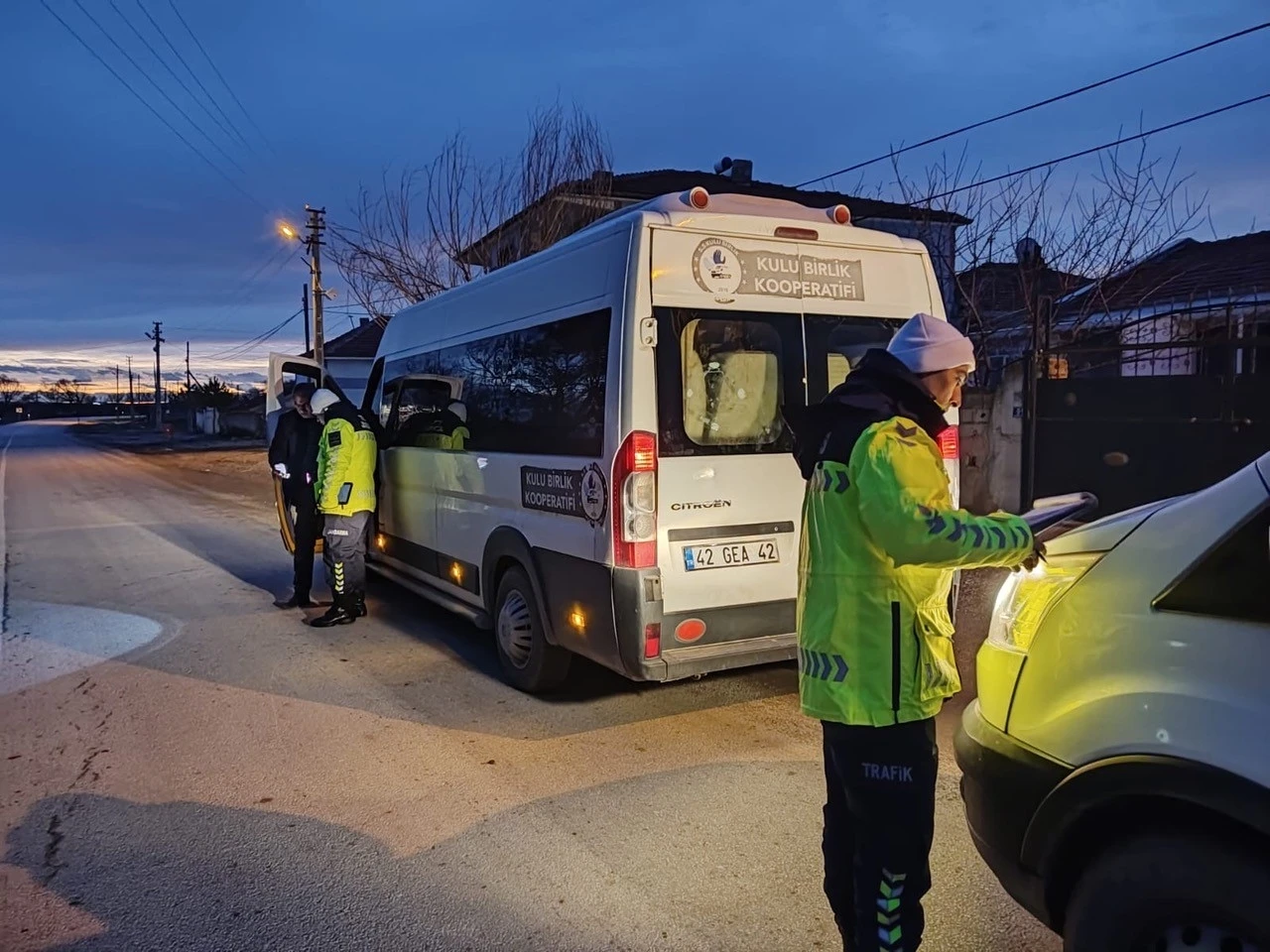 Kulu’da okul servisleri denetlendi
