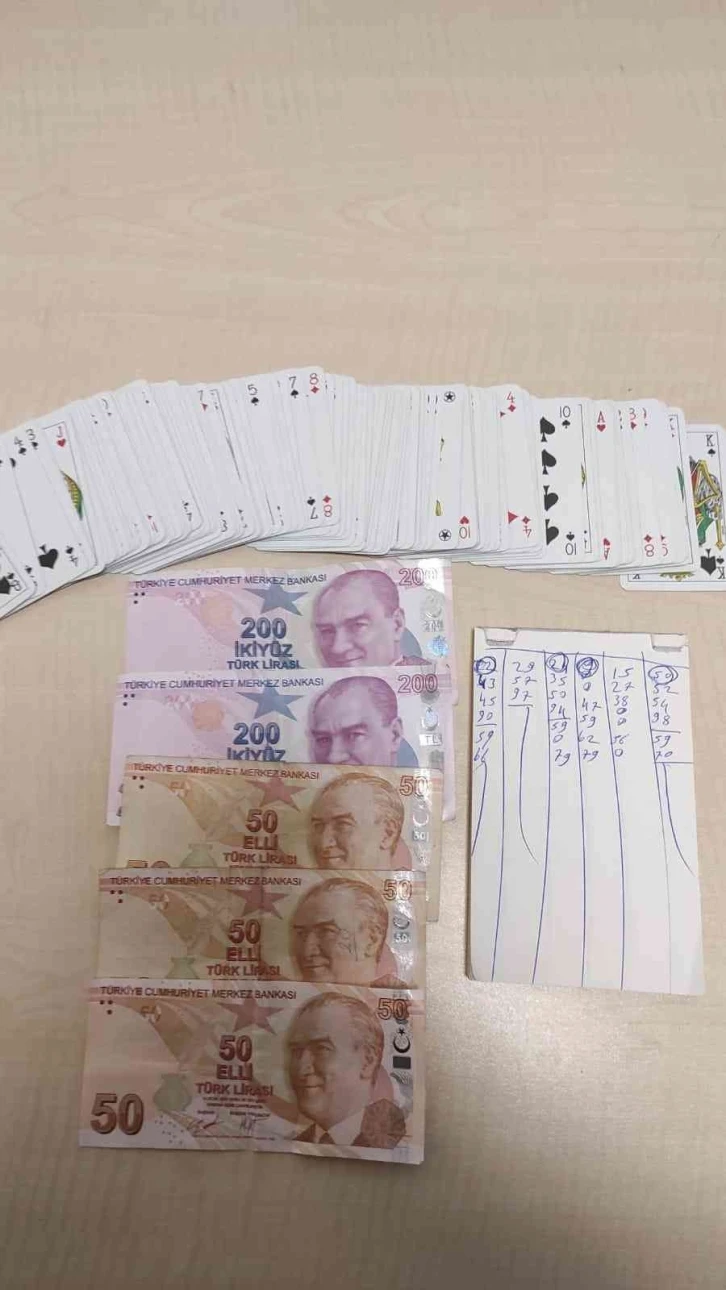 Kumar oynayan 7 kişiye 12 bin 733 TL ceza
