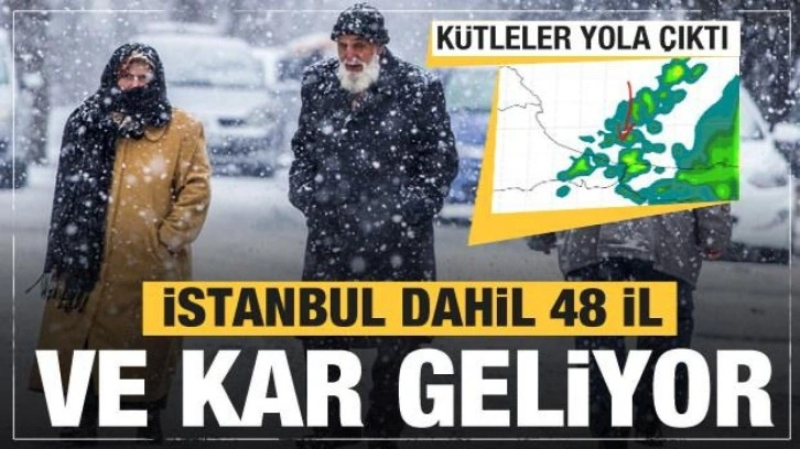 Kütleler yola çıktı! Kar yağışı geldi... Gaziantep dahil 48 ilde alarm durumu