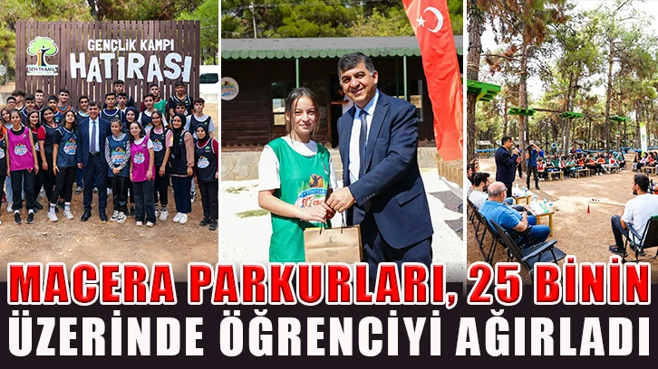 Macera parkurları, 25 binin üzerinde öğrenciyi ağırladı