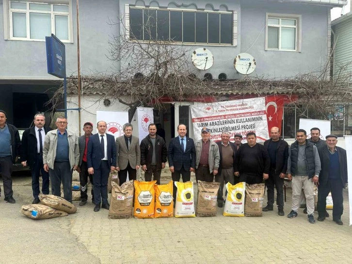 Malkara'da Yerli ve Milli Ayçiçeği Tohum Dağıtım Töreni Gerçekleştirildi