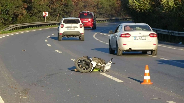 Manavgat’ta otomobil ile çarpışan motosiklet sürücüsü hayatını kaybetti
