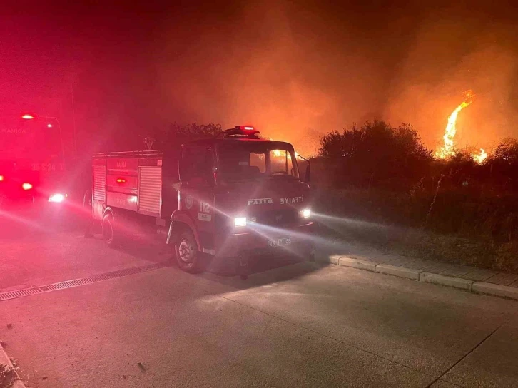 Manisa’da ağaçlık alanda yangın
