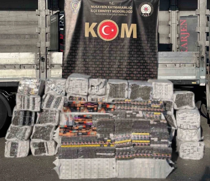 Mardin’de 38 bin 500 paket kaçak sigara ele geçirildi
