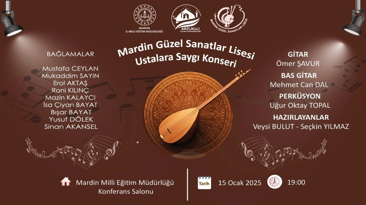 Mardin'de Ustalara Saygı Müzik Konseri Düzenlenecek