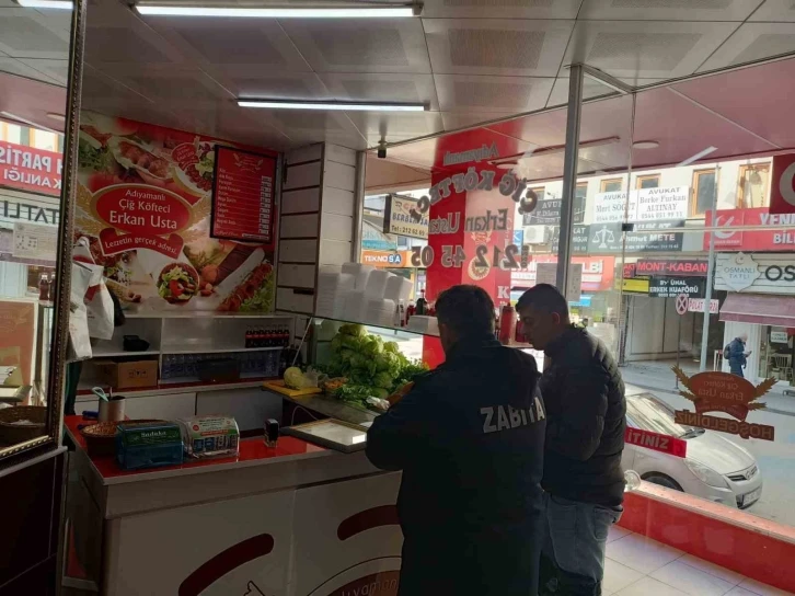 Market, büfe, çiğ köfte ve fast food satış alanlarında denetim yapıldı
