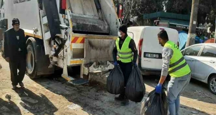 Marmaris temizlik ekipleri afet bölgesinde canla başla çalışıyor