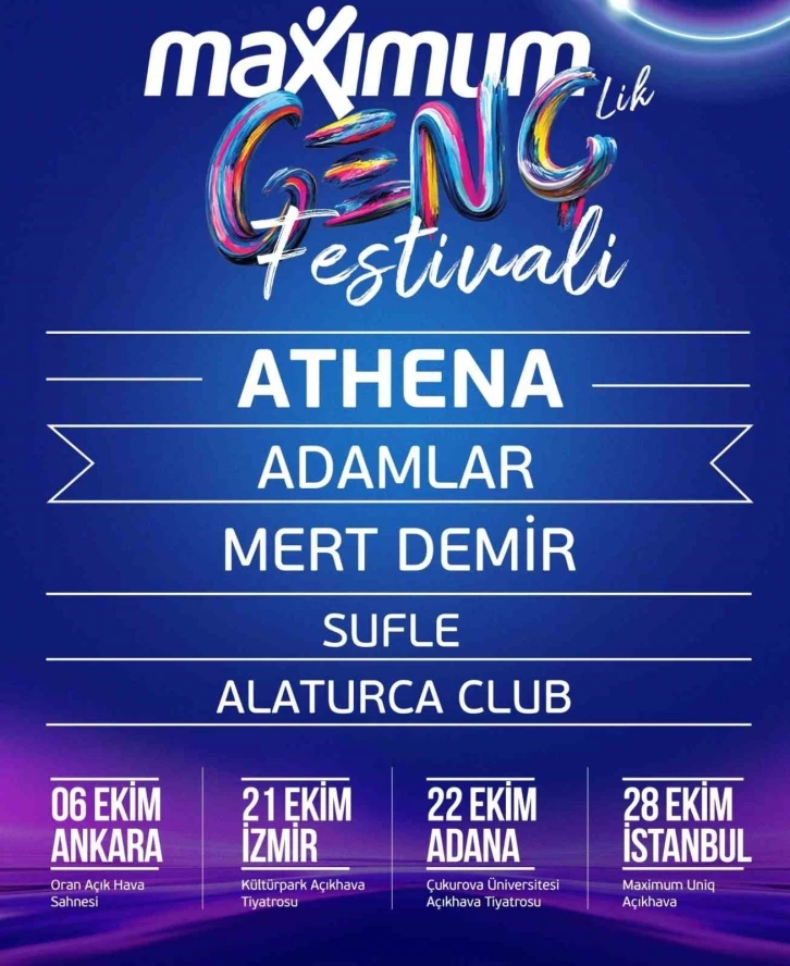 Maximum Gençlik Festivali başlıyor
