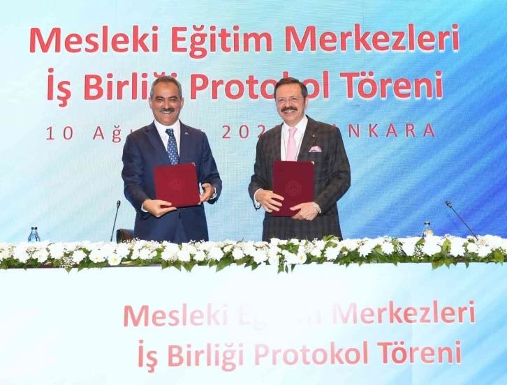 MEB ile TOBB arasında mesleki eğitim merkezleri alanında iş birliği yapıldı
