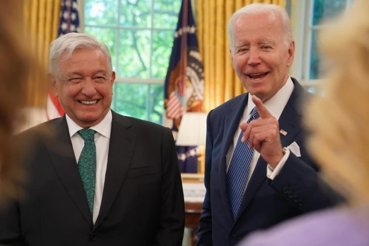 Meksika Devlet Başkanı Obrador ile ABD Başkanı Biden bir araya geldi
