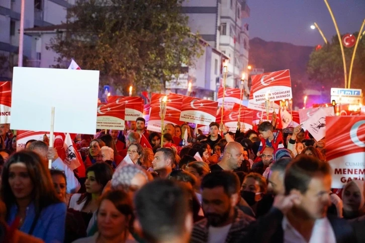 Menemen’de görkemli cumhuriyet coşkusu
