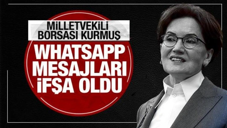 Meral Akşener milletvekili borsası kurmuş! Whatsapp mesajları ifşa oldu