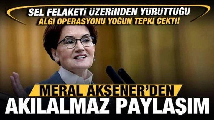 Meral Akşener'den akılalmaz algı operasyonu! Yaptığı paylaşımı yoğun tepki çekti!