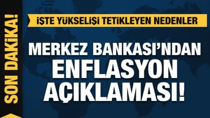 Merkez Bankası'ndan enflasyon açıklaması! İşte yükselişi tetikleyen nedenler