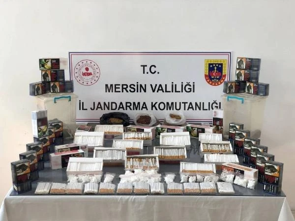 Mersin’de kaçak sigara ve makaron operasyonu